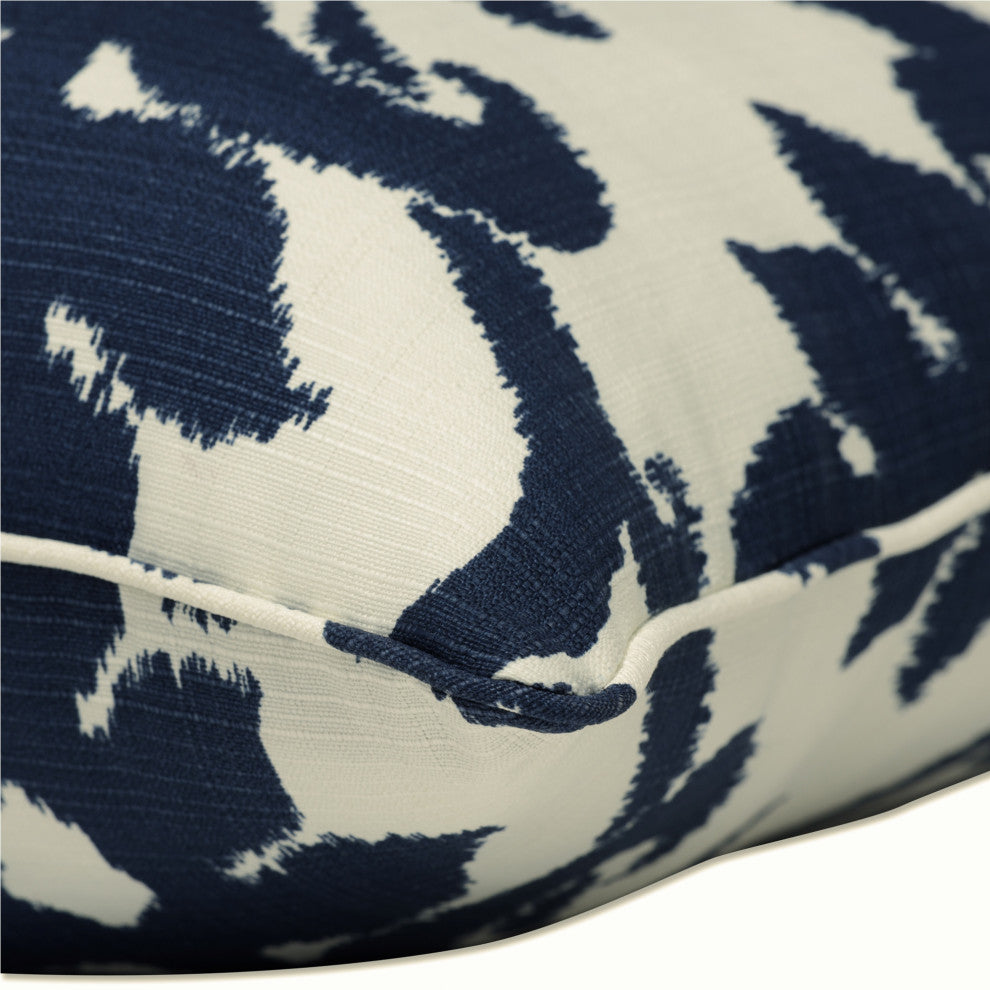 Bosco Navy Oversized Rectangle Throw Pillow, Set of 2