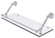 Dottingham 24" Floating Glass Shelf with Gallery Rail, Polished Chrome