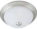 Maxim 5840 Essentials 11"W 1 Light Ceiling Light - Satin Nickel / Ice Glass