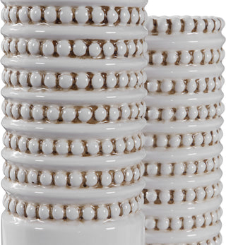 Angelou White Vases, 2-Piece Set