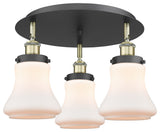 3 17.75" Flush Mount Black Antique Brass