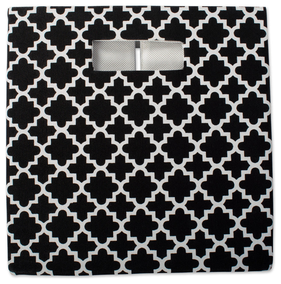 DII Polyester Cube Lattice Black Square 11x11x11"