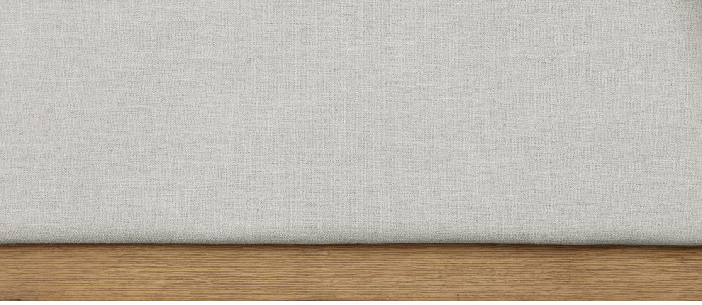 Alfie Linen Textured Fabric Upholstered Bed, Cream, Queen