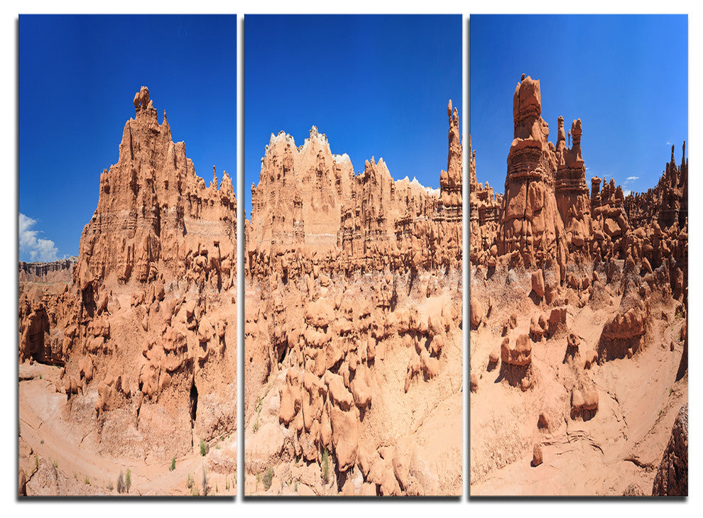 "Hoodoo Rock Pinnacles in Goblin Valley" Wall Art, 3 Panels, 36"x28"