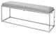 Shelby Leather Bench, Grey