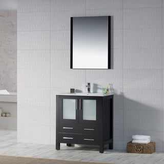 Sydney 30" Vanity Set With Mirror, Espresso