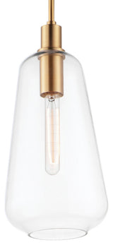 Maxim 11114CL Babylon 8"W Mini Pendant - Satin Brass