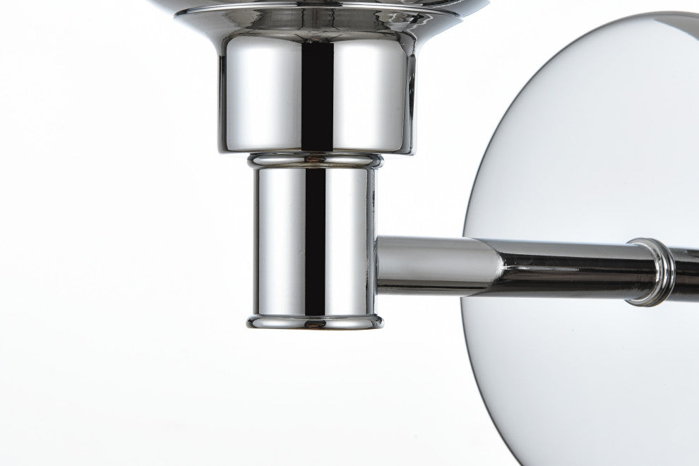 1 Light Chrome And Frosted White Bath Sconce