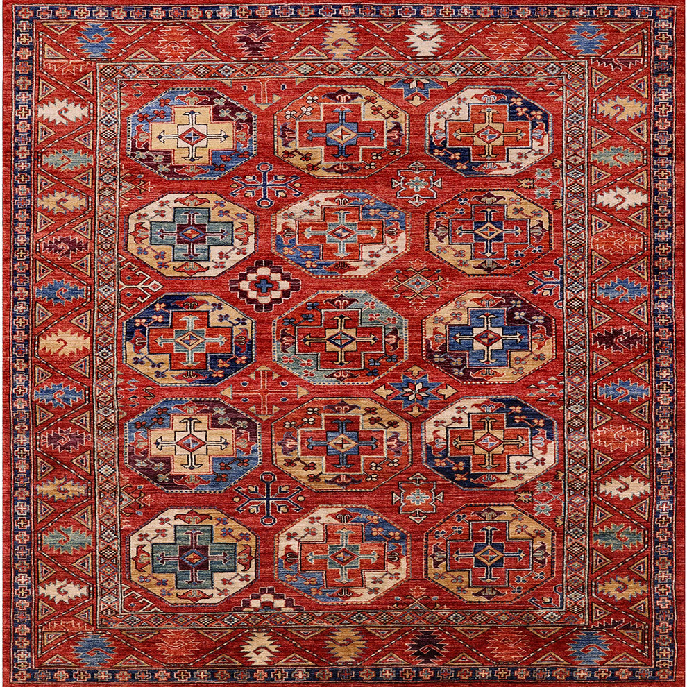 Ahgly Company Indoor Square Mid-Century Modern Area Rugs, 5' Square