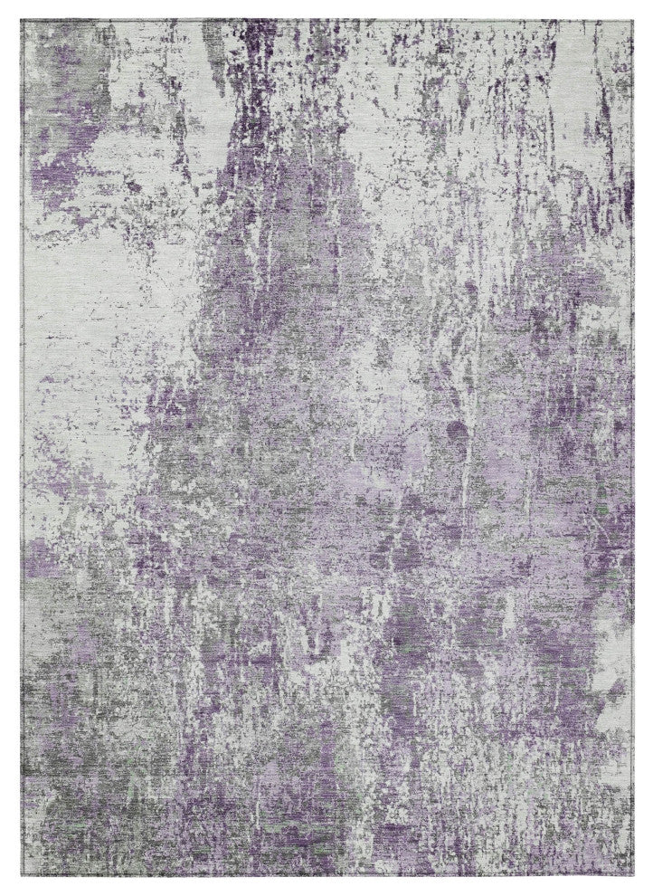 Machine Washable Indoor/Outdoor Chantille ACN1765 Plum 8' x 10' Rug