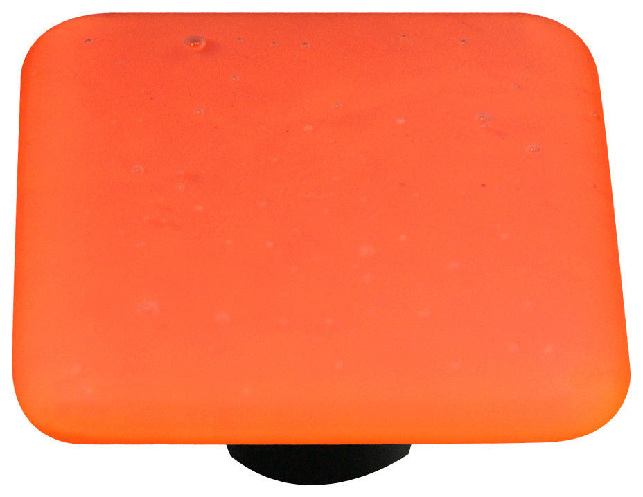 Art Glass Opaline Knob, Alum Post, Opaline, Orange