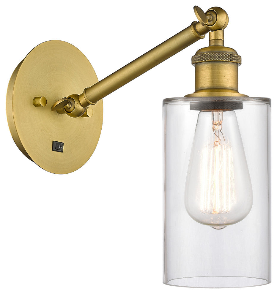 Innovations 317-1W-BB-G802 1-Light Sconce, Brushed Brass