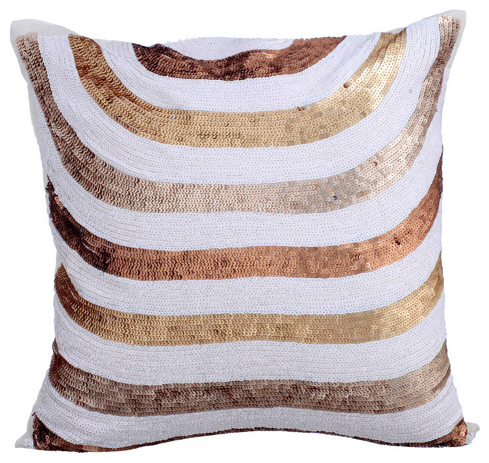 White Decorative Pillow Covers 18"x18" Silk Cushion Cover - Alchemy