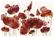 "Red Flowers on White Crop" Digital Paper Print by Silvia Vassileva, 26"x18"