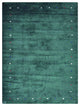 Hand Knotted Loom Silk Mix Area Rug Contemporary Dark Green