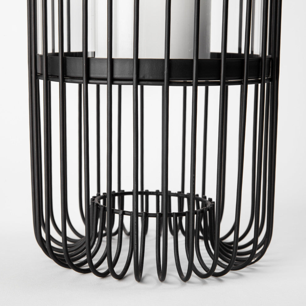 Velo II Table Candle Holder, Large, Black
