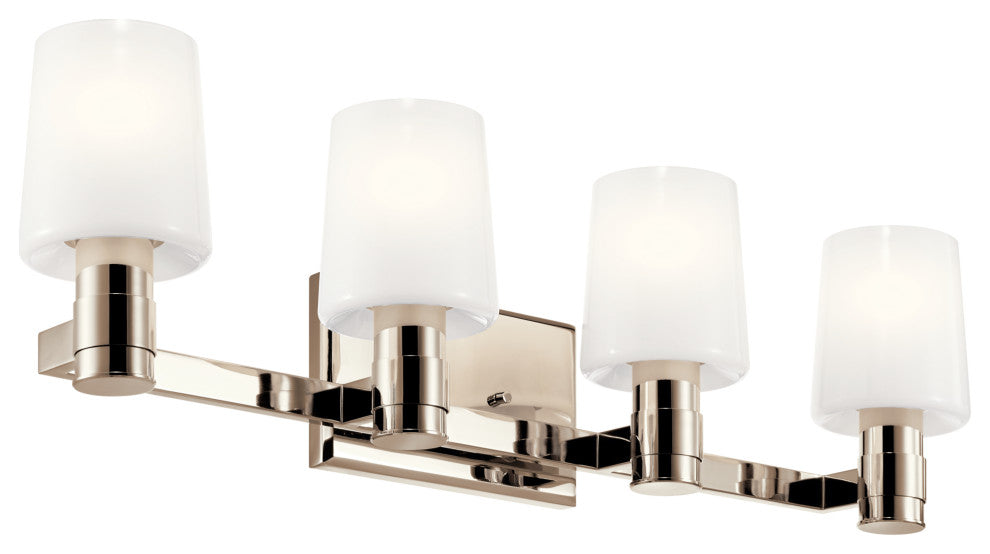 Adani 30" 4 Light Vanity With Opal Glass, Polished Nickel