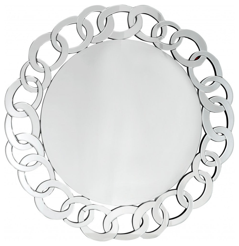 Clear Round Accent Glass Mirror