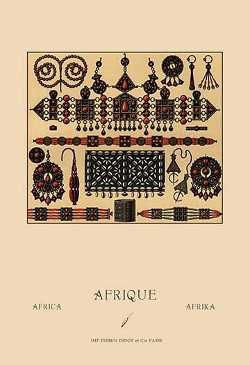 African Metalwork and Beading - Gallery Wrapped Canvas Art 28" x 42"