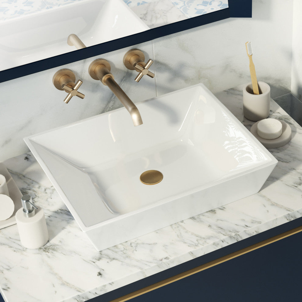 Canto Vessel Lavatory, White, White