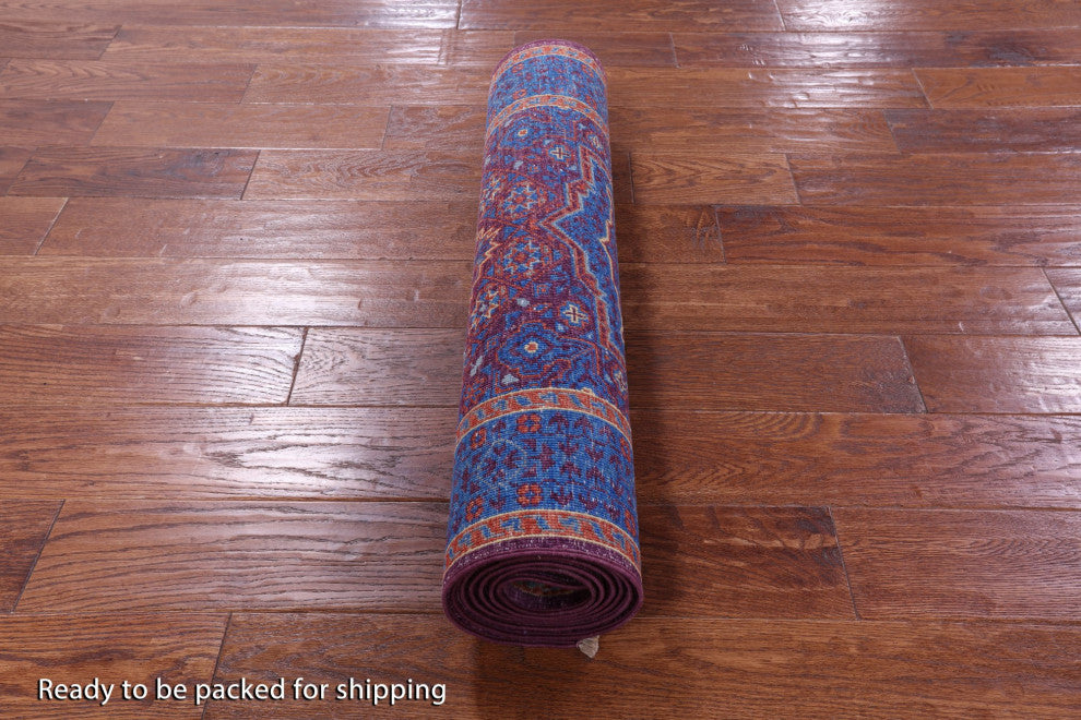 2' 9" X 8' 1" Runner Mamluk Handmade Wool Rug - Q12283