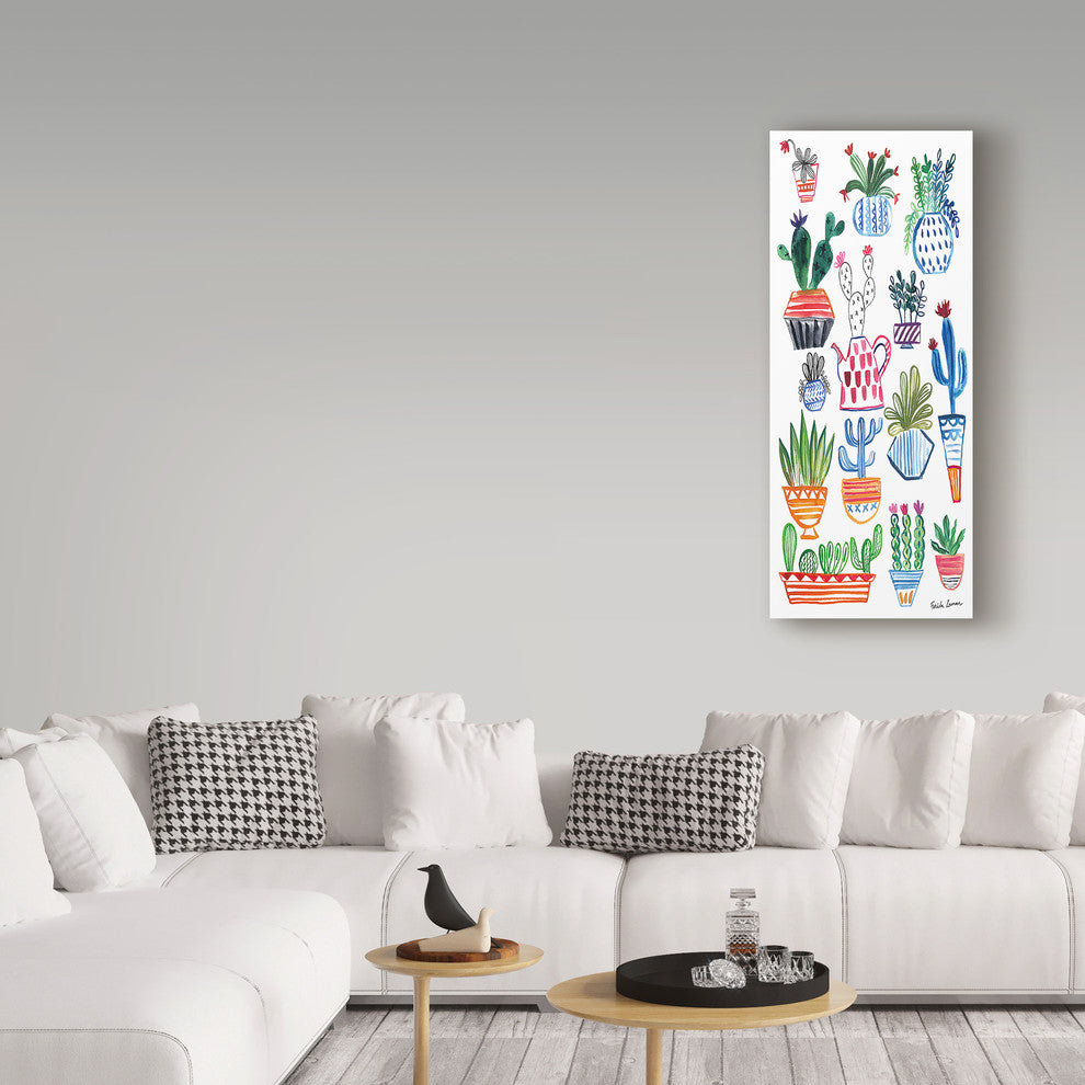 Farida Zaman 'Funky Cacti I' Canvas Art, 47"x20"