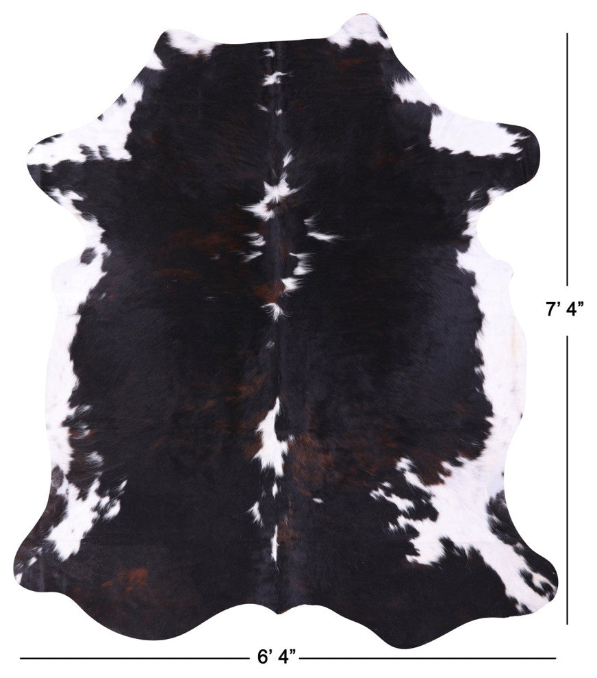 Organic Natural Hair-On Cowhide Area Rug 7' 4" X 6' 4" C1714
