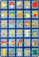 Kid Essentials Rug, Alphabet Blues, 5'4"x7'8"