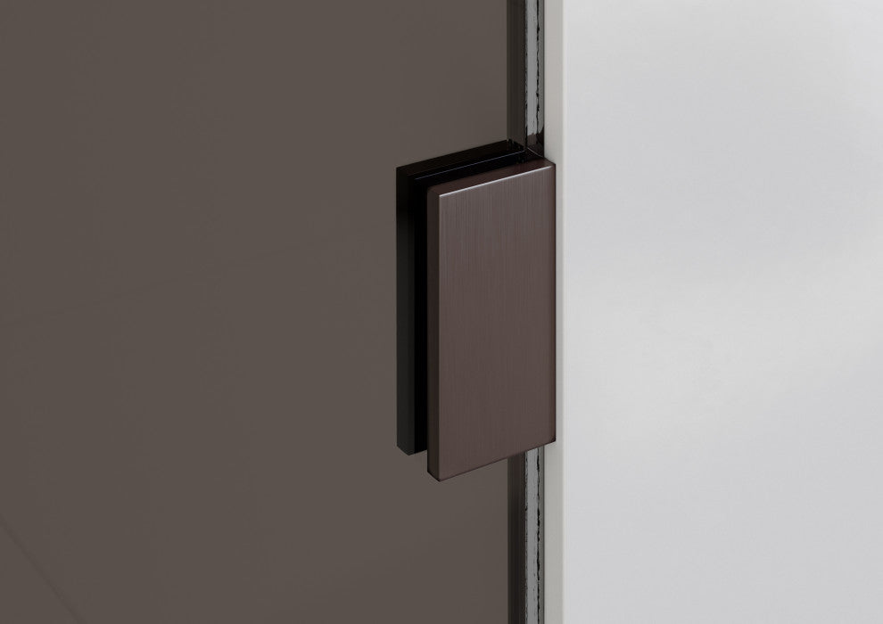 Ursa 36 in. x 78 in. Fully Frameless Fixed Glass Shower Panel With Bronze Tint, Oil Rubbed Bronze