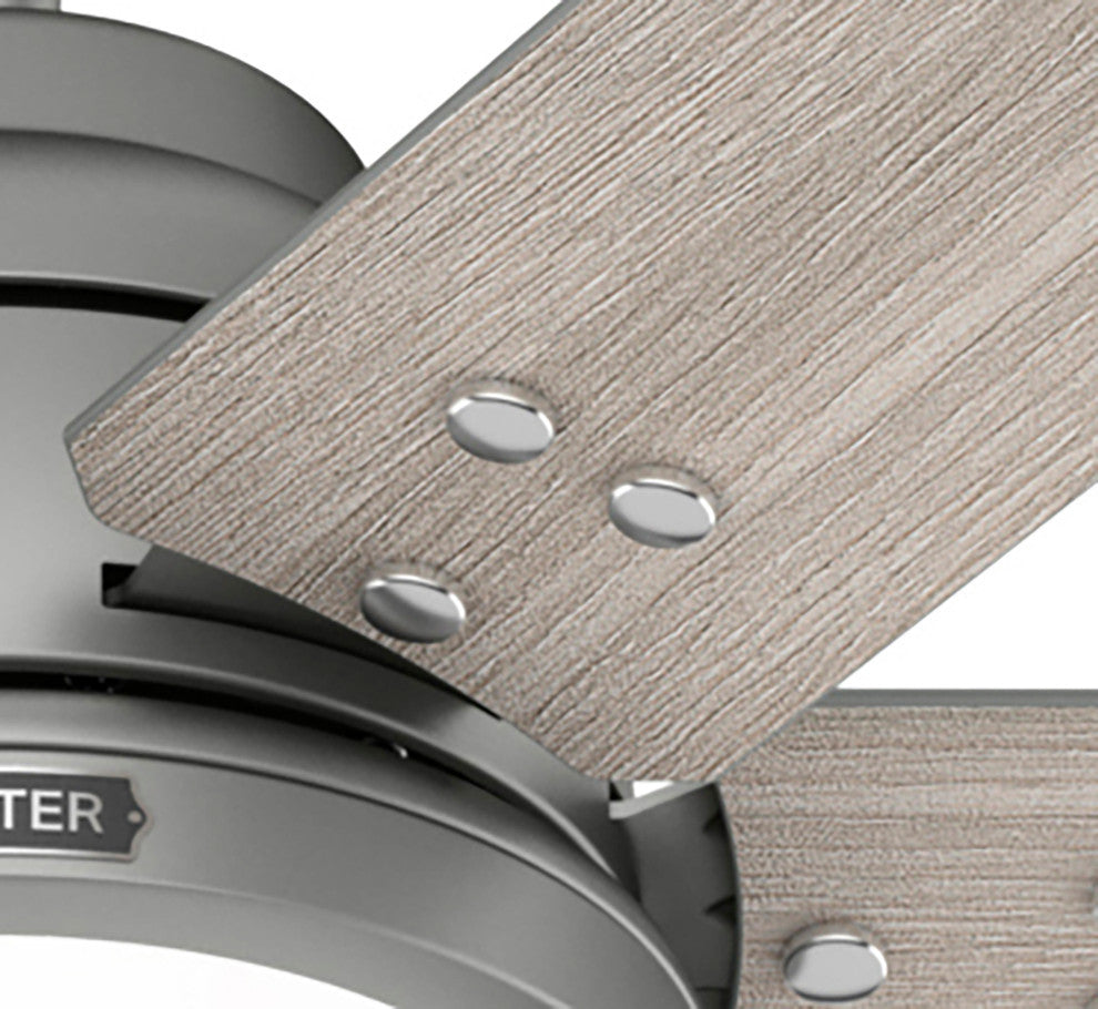 WiFi Gravity Ceiling Fan, LED Light Kit and Handheld Remote, Matte Silver, 60"