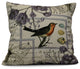 Sweet Tweets, Holiday Floral Print Pillow, Lavender, 18"x18"