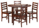 Alamo 5-Piece Round Drop Leaf Table With 4 Hamilton Ladder Back