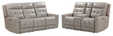 Canterbury Acorn Power Reclining Zero Gravity Sofa and Loveseat, Pewter