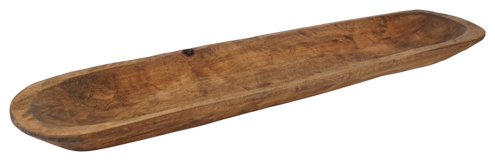 Rustic Baguette Dough Bowl-Decorative Serving Bowl, Natural, Medium