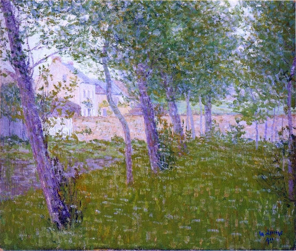 Gustave Loiseau A Garden by the House Wall Decal