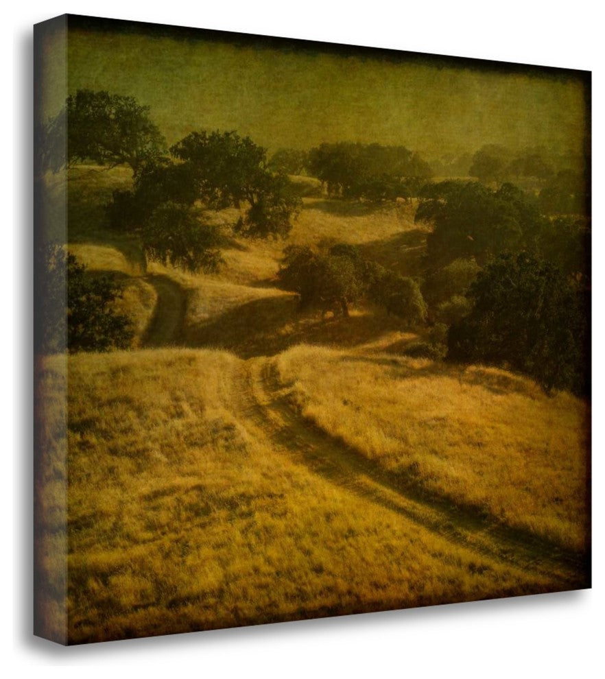 "Ranch Road And Oak Savannah" By William Guion, Giclee on Gallery Wrap Canvas