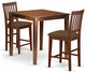 Vern3-Mah-C 3-Piece Counter Height Table-Square Gathering Table And 2 Stools