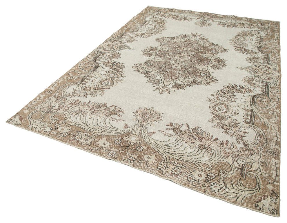 Rug N Carpet - Handwoven Anatolian 6' 5" x 9' 8" Distressed Vintage Rug