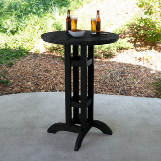 Round 30" Diameter Bar Dining Table, Black