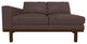 Cantor Left Arm Leather Sofa, Finish: Pumpernickel, Leather: Chia