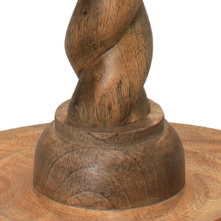 Barley Twist Floor Lamp, Natural Mango Wood