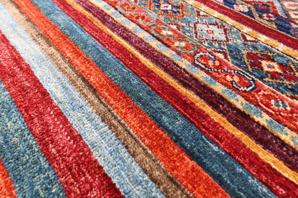 3' 4" X 4' 10" Hand-Knotted Khorjin Super Kazak Rug Q5673
