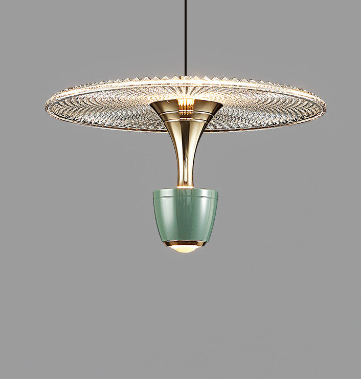 MIRODEMIÂ® Engelberg | Chandelier in the Shape of Art Flower Umbrella, Green, Cool Light