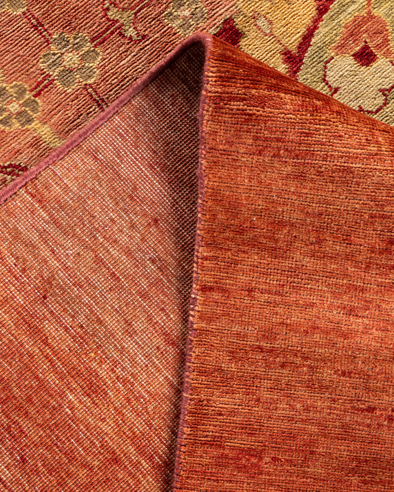 Eclectic, One-of-a-Kind Hand-Knotted Area Rug Pink, 7' 10" x 10' 1"