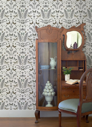 Hidden Treasures White Peel and Stick Wallpaper