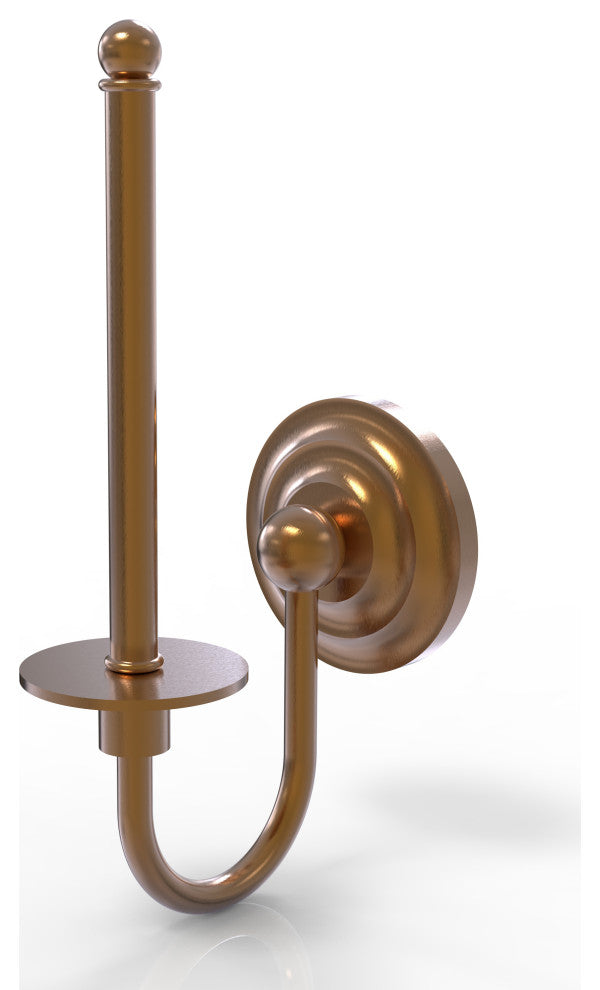 Que New Upright Toilet Tissue Holder, Brushed Bronze