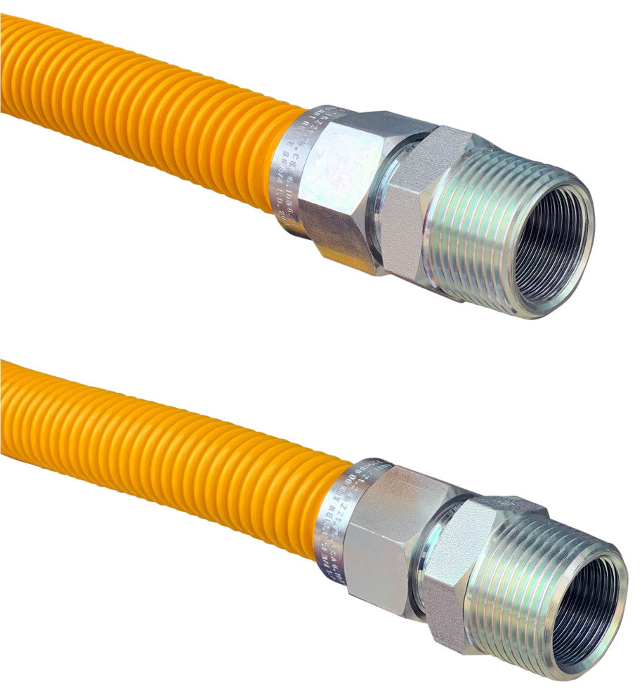 Jones Stephens G71404 1 OD X 24 GAS CON 3/4 MIP X 3/4 MIP COAT - Yellow