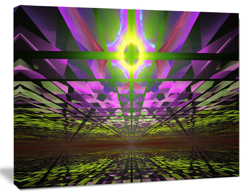 Fractal Cosmic Apocalypse, Oversized Abstract Canvas Art Print, 60x40