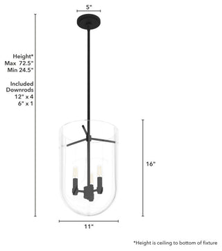 Hunter Sacha Natural Iron 3 Light Pendant Ceiling Light