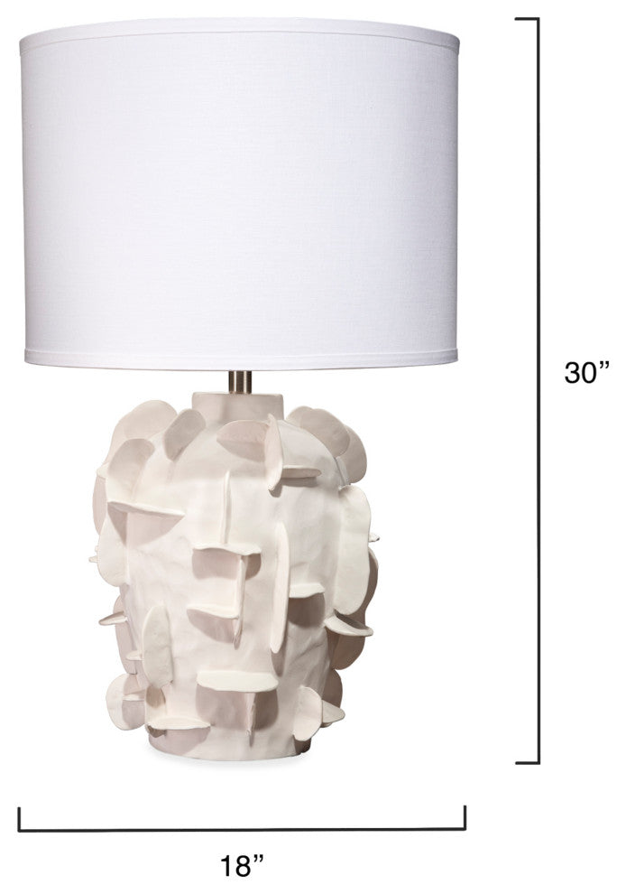 Helios Ceramic Table Lamp, White